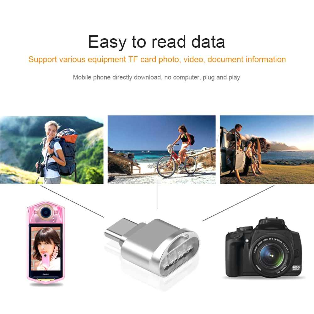 Кардридер KEBIDU Mini Type C устройство для чтения карт памяти Micro SD TF OTG адаптер Samsung Galaxy S8