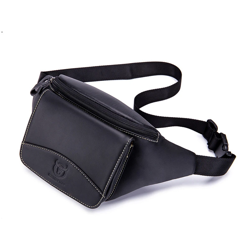 New Waist Bag Leather Top Layer Cowhide Men's Casual Fashion Retro Large-Capacity Multifunctional Waist Bag Collection Wallet