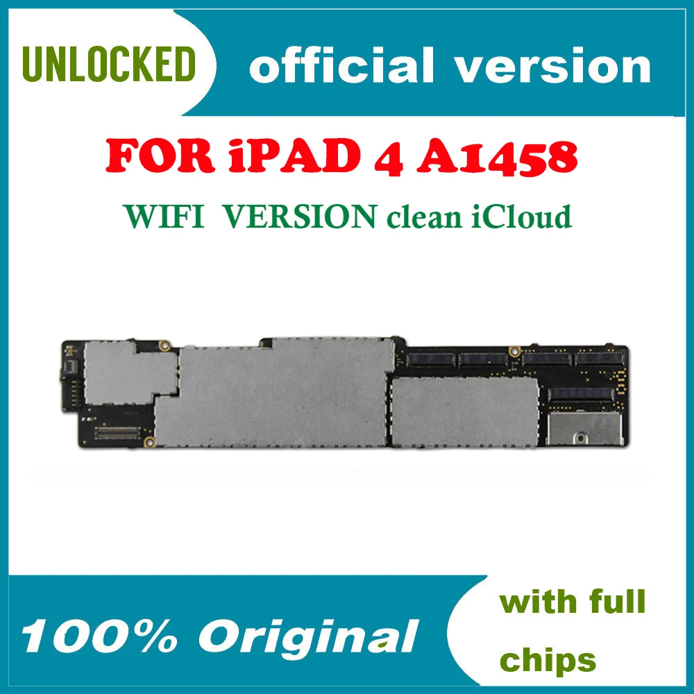 Материнская плата для IPad 4 чистая iCloud A1458 материнская полные чипы A1459 или A1460