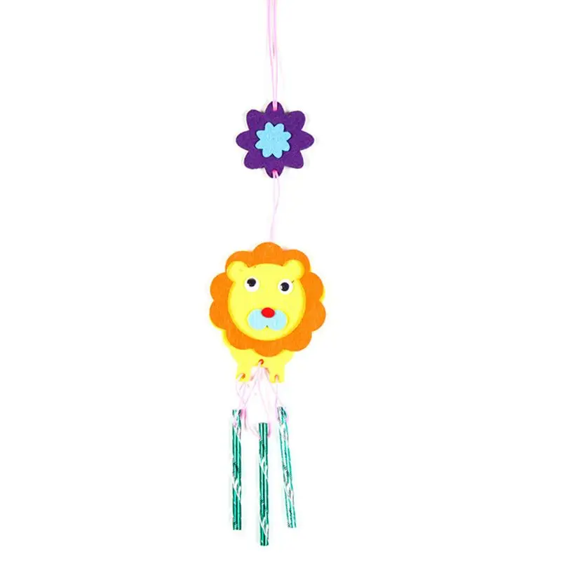 

DIY Wind Chime Children Handmade Cartoon Animal Non-woven Paste Making Material Package Boys Girls Gifts 24BE