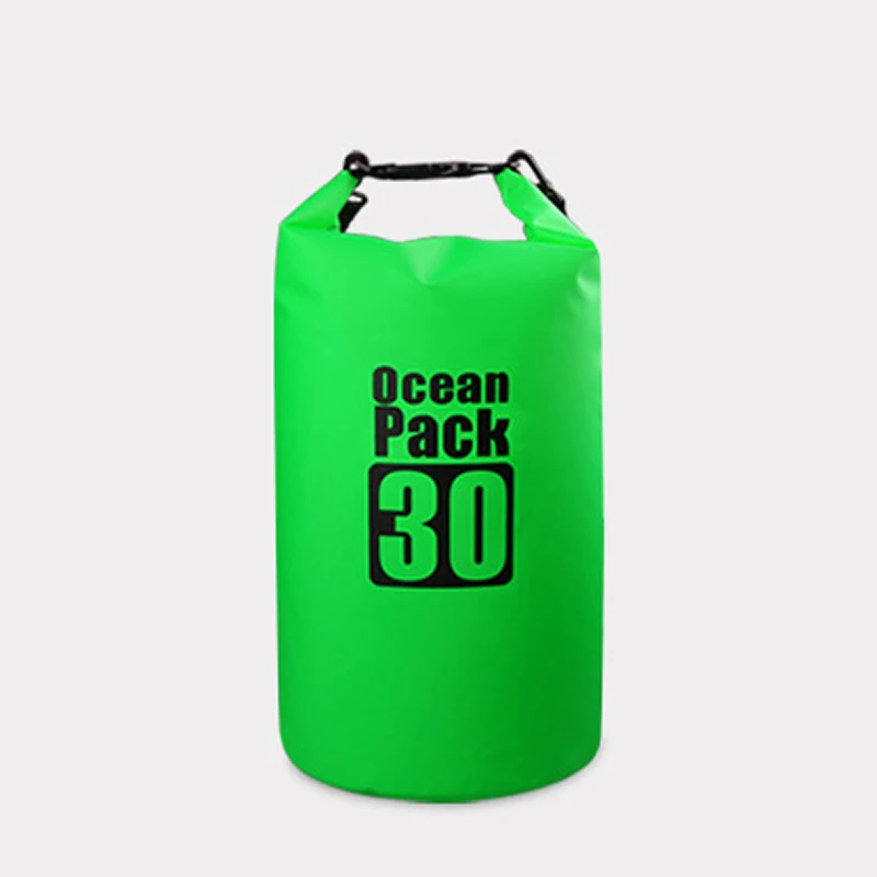 30L Green 5L/10L/15L/20L/30L открытый плавательный водонепроницаемый мешок пакет ПВХ брезент Кемпинг рафтинг хранения сухой мешок с регулируемым ремешком крюк - Цвет: 30L Green
