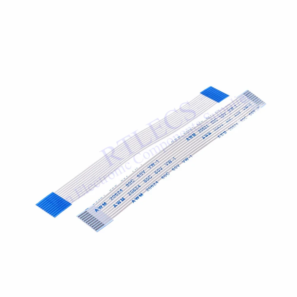 

100PCS/LOT FFC/FPC Flexible Flat Cable 1.0mm Pitch 10 Pin 100mm Length Same Side for ZIF Connector