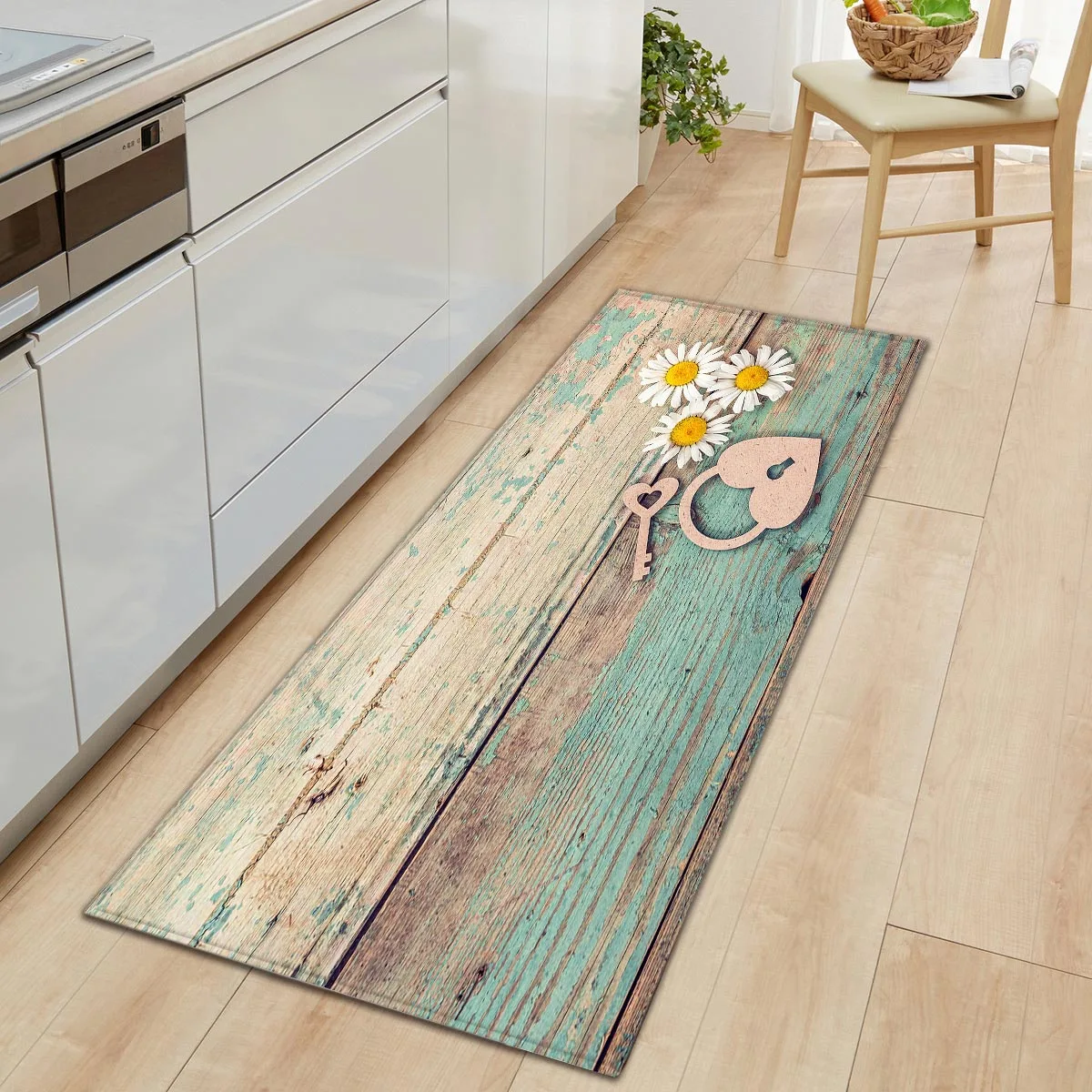 home kitchen floor mat carpet wood grain entrance door mat rugs non slip flannel carpets for bedroom living room bathroom free global shipping
