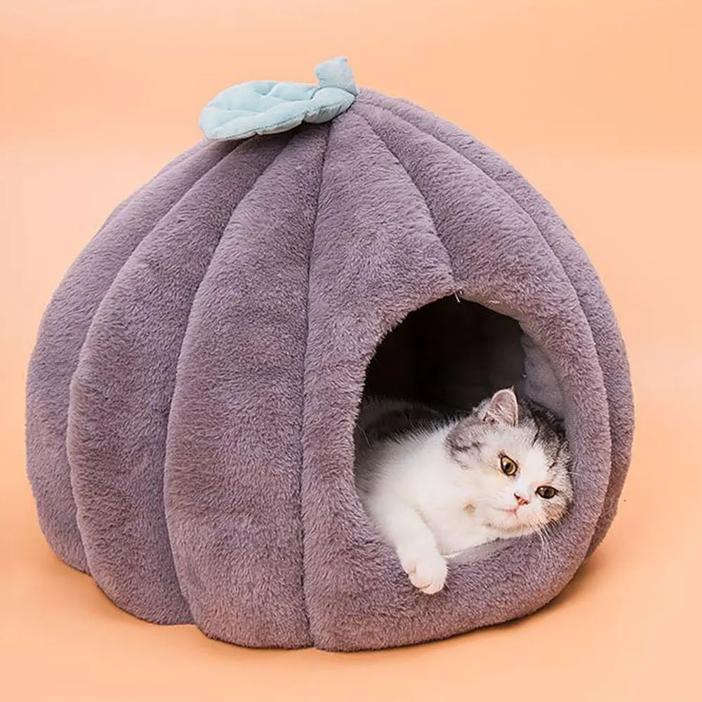 

Утолщенный дом для собак, зимний дом для кошек, Съемный и моющийся дом из кроличьего меха и тыквы, новый дом для кошек, товары для домашних жи...