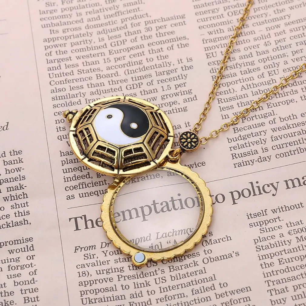 Yin-Yang Eight Diagrams Necklace Hanging Magnifier Lens with for Daily Wear Exquisite Workmanship | Украшения и аксессуары
