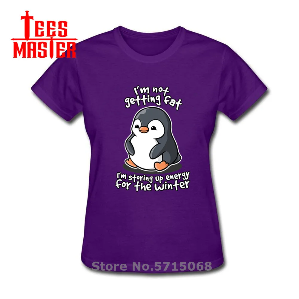 Пухлые пингвин футболка женская kawaii Толстый с изображением пингвина