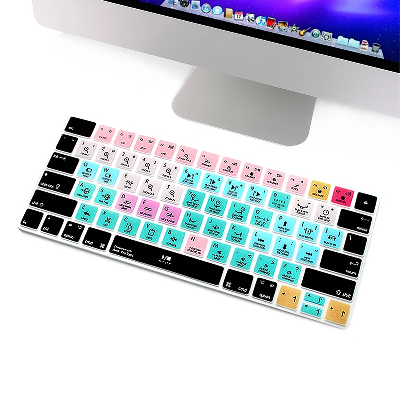 HRH Avid Pro Tools Hotkey Shortcut Functional Keyboard Cover Keypad Silicone Skins Protector For Apple Magic MLA22B/A US Version |