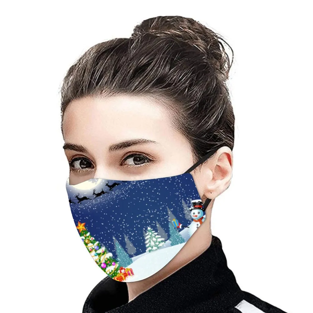 

Mascarilla Face Mask Breathable Adjustable Christmas Printed Unisex Mask Outdoor Reusable Cycling Mascherina Masks Masque Macka