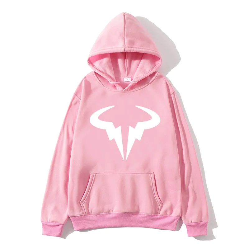 

2021 New Fashion Printed Fleece Hip Hop Hoodie Casual Men's Big Yards Sweatshirts Rafaels Nadal Natto Bull Logo Hoodies Pullover