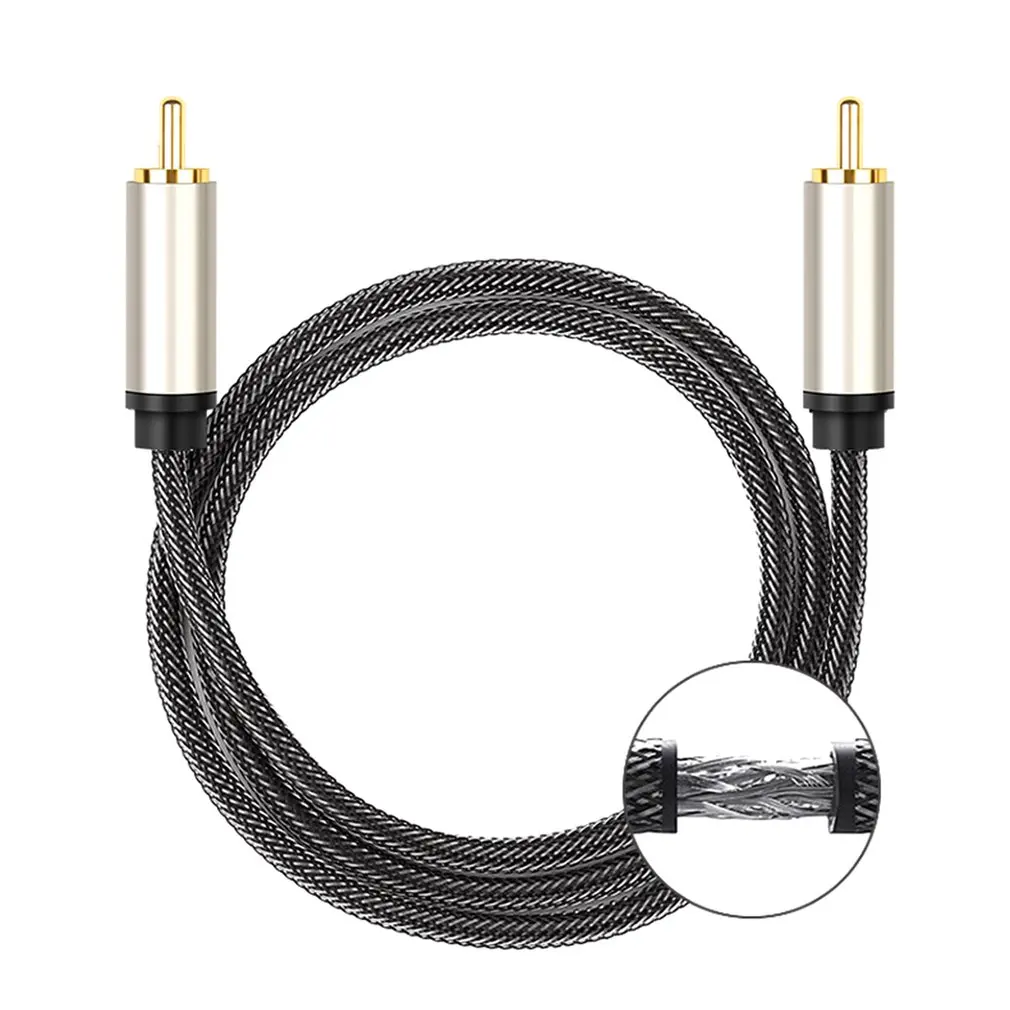 Коаксиальный кабель HiFi 5 1 SPDIF RCA-RCA штекер-штекер стерео аудио нейлоновый 3 м RCA