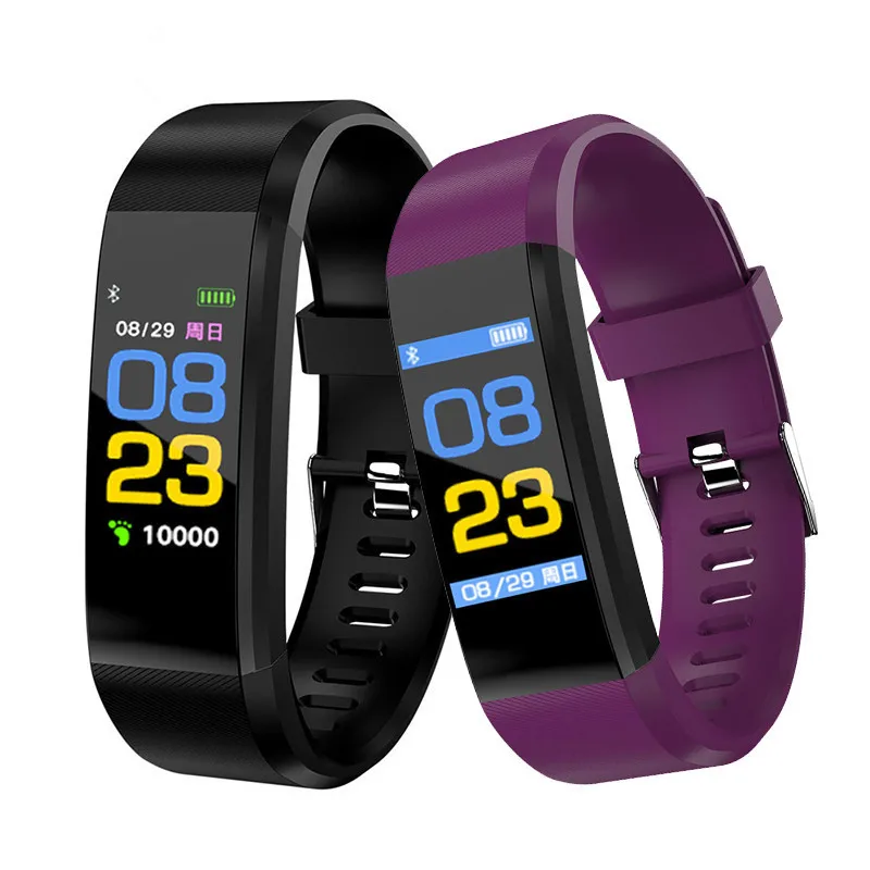 115 плюс умный Браслет фитнес-трекер пульсометр кровяное давление напоминание