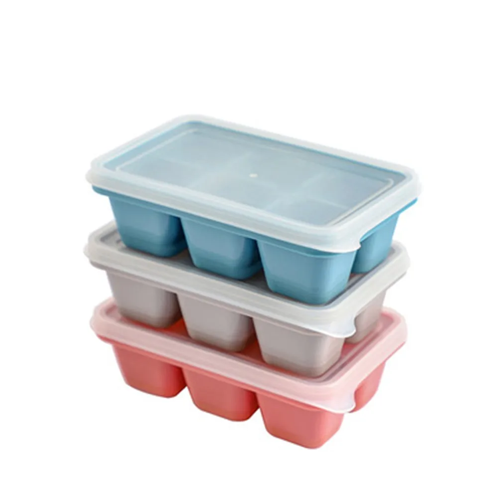 

Ice Cube Mold 3 Color Flexible Silicone Ice Cube Tray With Lid Kitchen Gadget Ice Cube Tray With Lid Kitchen Gadgets And Access