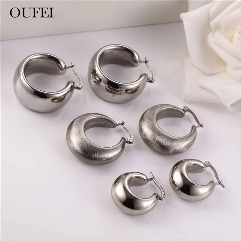 Женские серьги с друзой OUFEI ювелирные изделия из нержавеющей стали аксессуары