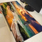 Большой игровой коврик для мыши с изображением моря и пляжа XXL, компьютерный игровой коврик для клавиатуры и мыши, Настольный Коврик Для Мыши для ПК, Настольный коврик