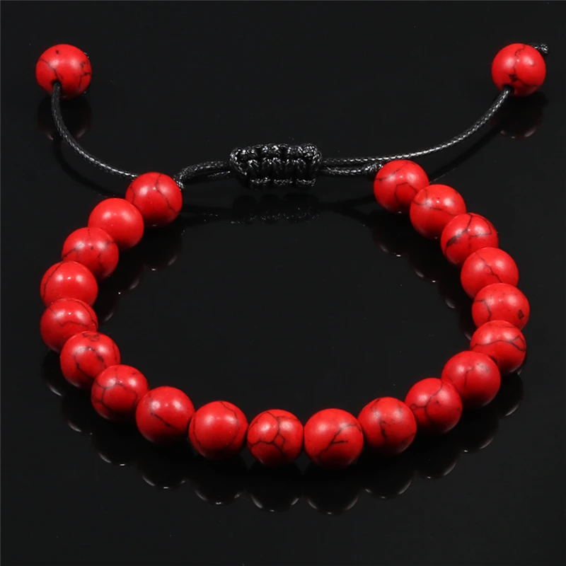 Дропшиппинг Новый Мода Тигровый глаз камень бусины браслет Синий Бирюзовый