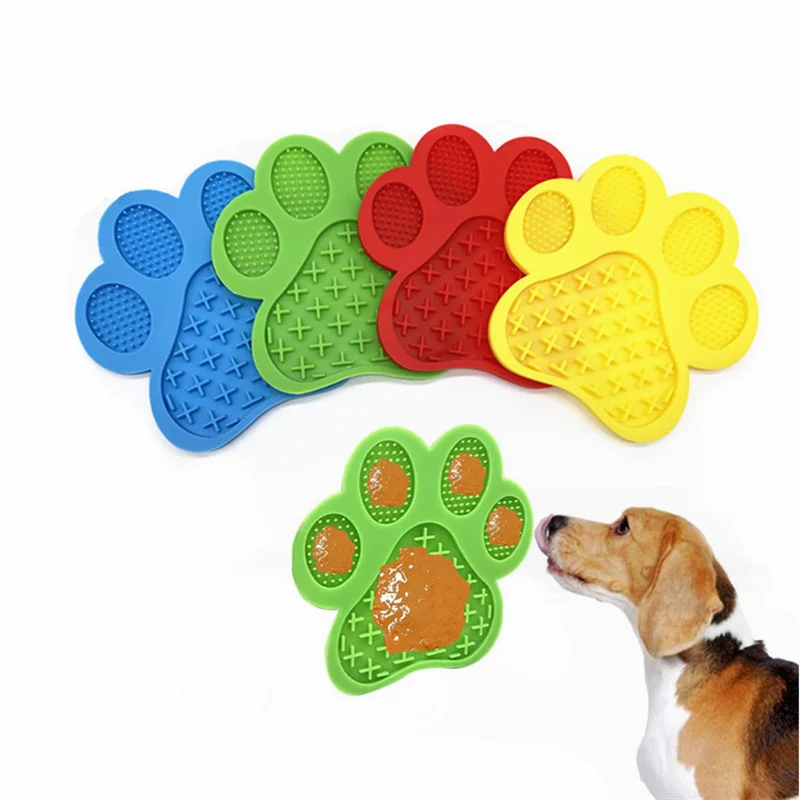 

Dog Licking Mat for Anxiety Peanut Butter Slow Feeder Dog Bowls Dog Licking Pad with Strong Suction to Wall for Dog Training