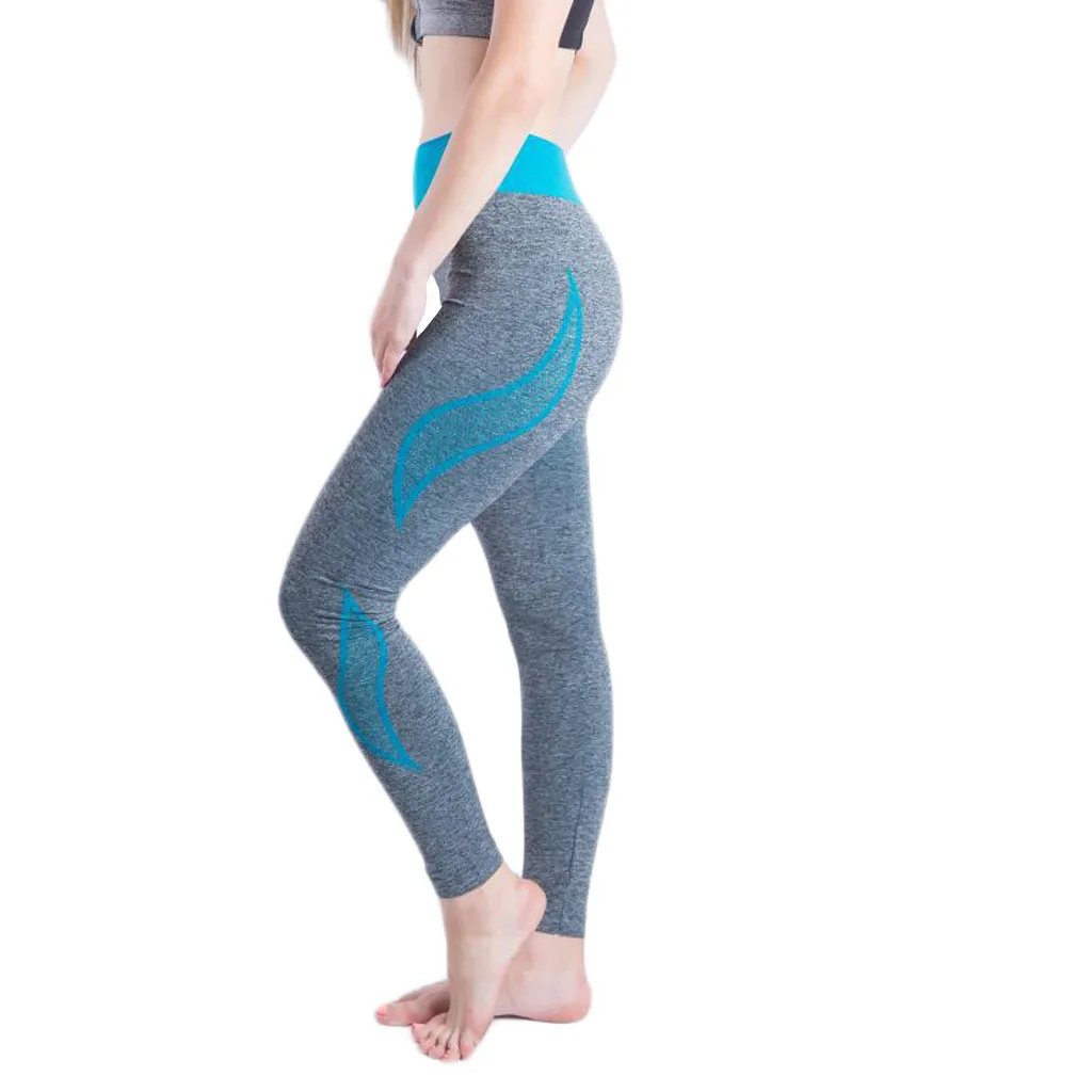 Женские Бесшовные легинсы для фитнеса пуш-ап штаны йоги высокая талия спортивные