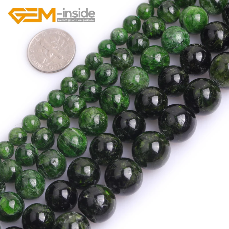 Натуральные Круглые Гладкие Зеленые Бусины класса AAA с диоптриями для