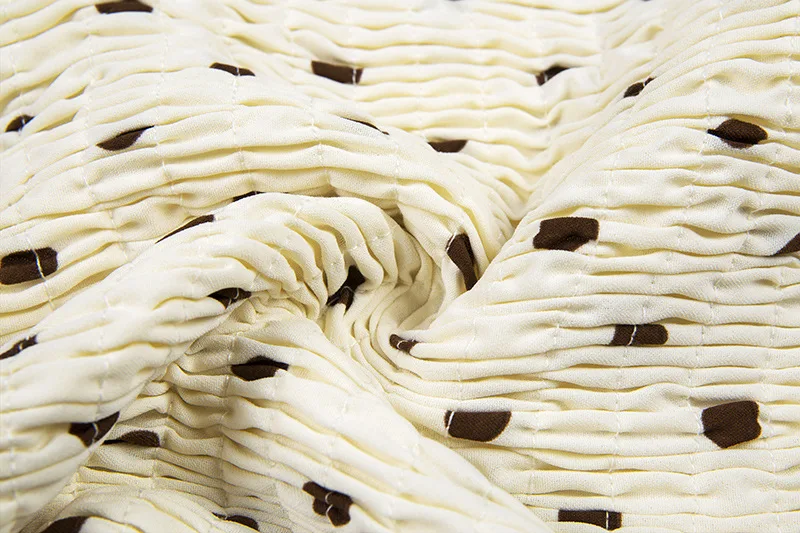 

New Fashion 2020 Spring Fungus Sling Pleated Dot Dress Women Sleeveless Bodycon Dress Vestidos