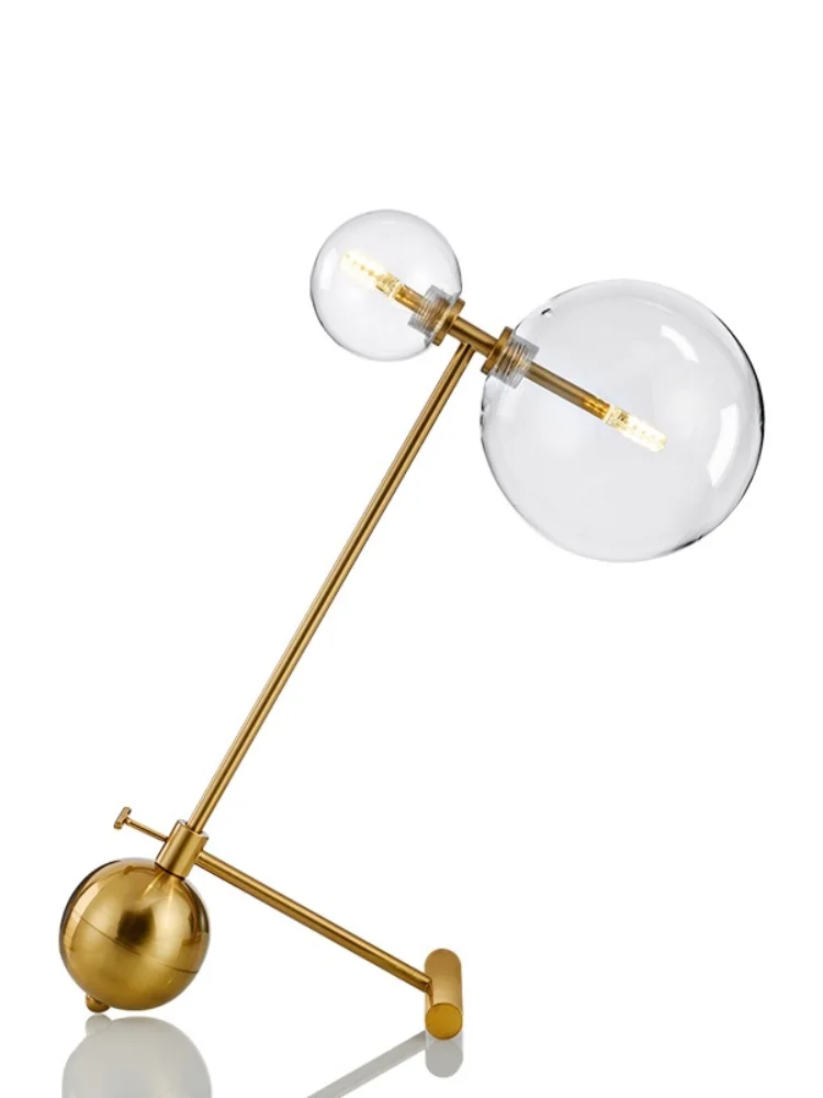 

Скандинавская креативная индивидуальная настольная лампа для спальни, студента, складная светодиодсветодиодный Настольная лампа с двойны...