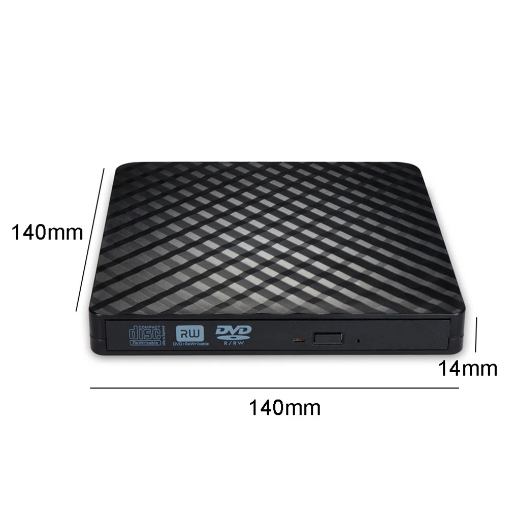 

PC Laptop External USB 3.0 DVD RW CD Writer Portable Optical Drive Burner Reader Player Tray black/white