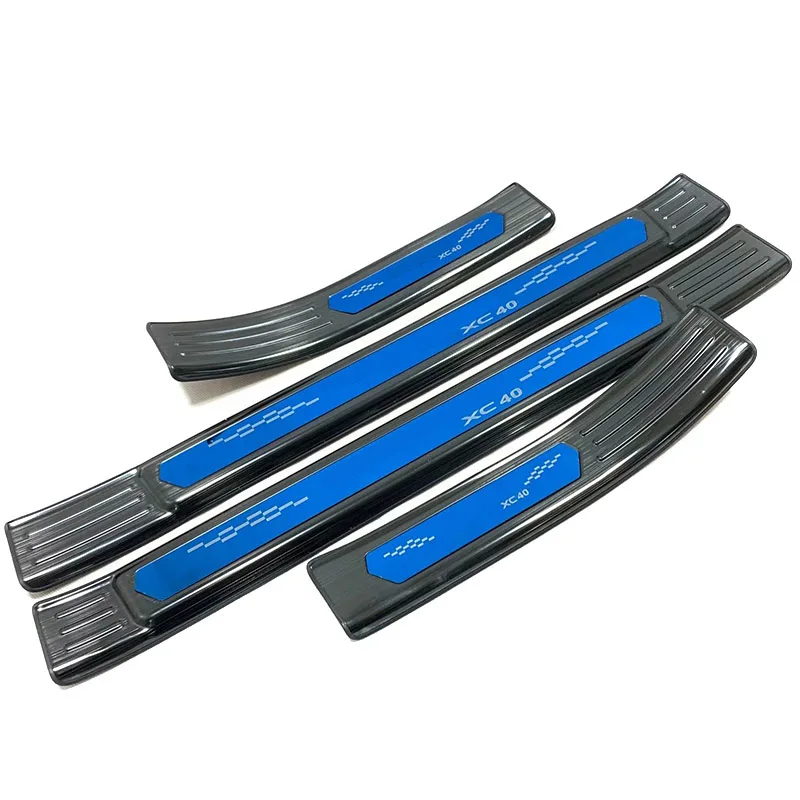

For Volvo XC40 2017-2019 Stainless Car Door Sill Scuff Plate Kick Guard Pedal Threshold Step Protector Trim Cover Car Accessory
