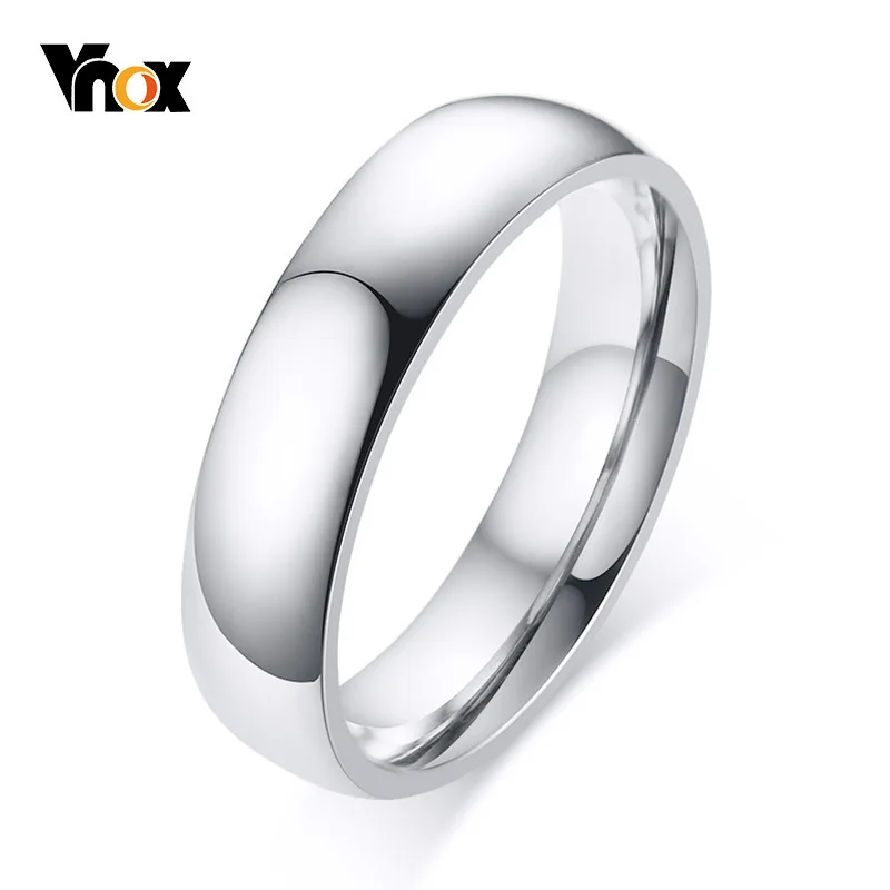 Vnox классический 5 мм Длина браслета кольцо в стиле Casual для Для женщин мужчин