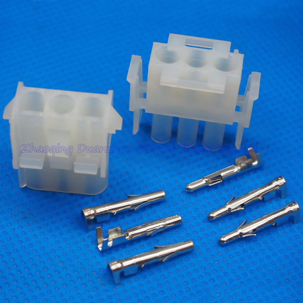 63080 3 Pin/way 6.3mm pitch Electrical connector kit (Housing+Terminal) for car/boat/motorbike ect | Обустройство дома