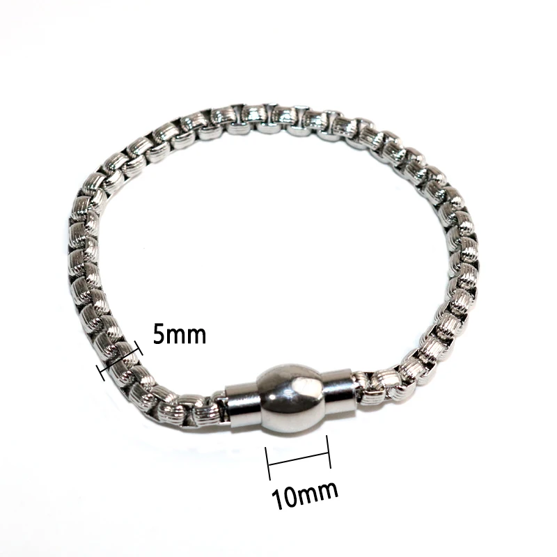 Гламурный Круглый браслет-цепочка мужской Pulseira ювелирный подарок браслет серебряный Модный панк пара Будда браслет женский