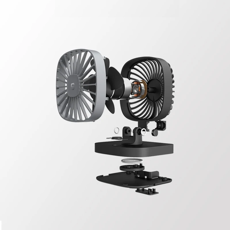 Портативный автомобильный охлаждающий usb-вентилятор 12 В регулируемый на 360