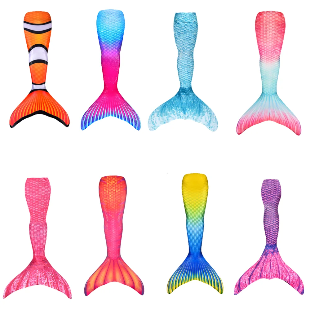 Детский пляжный костюм русалки купальный с цветочным принтом без моноласт |