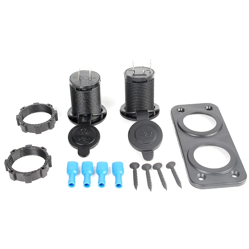 Красный синий светодиодный цифровой дисплей вольтметр 12 в 24 двойной USB разъем для