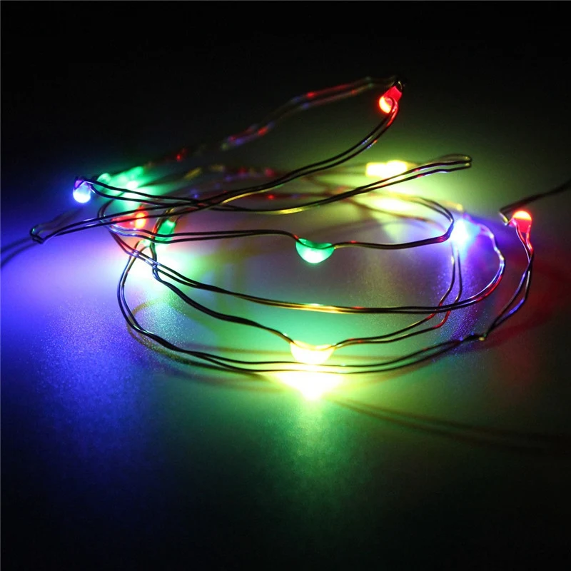 

10LED 1MWedding Party Decoration Led Christmas Copper String Light Decor CR2032 Battery Operated Fairy Lights