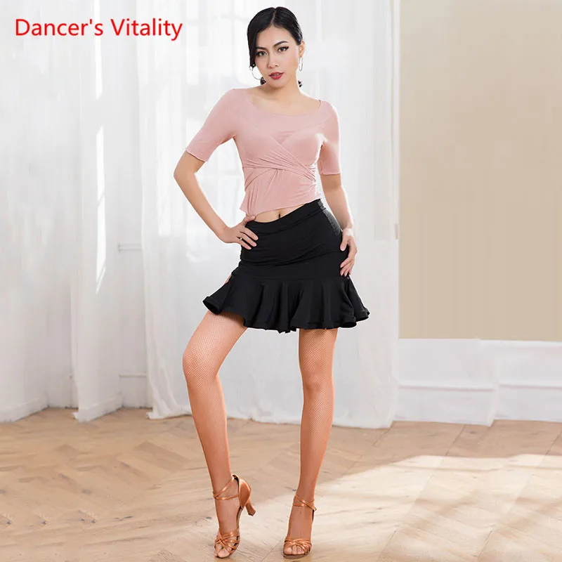 

Танцевальная одежда для латинских танцев, Женская юбка для взрослых, костюм с топом, новая профессиональная одежда для тренировок