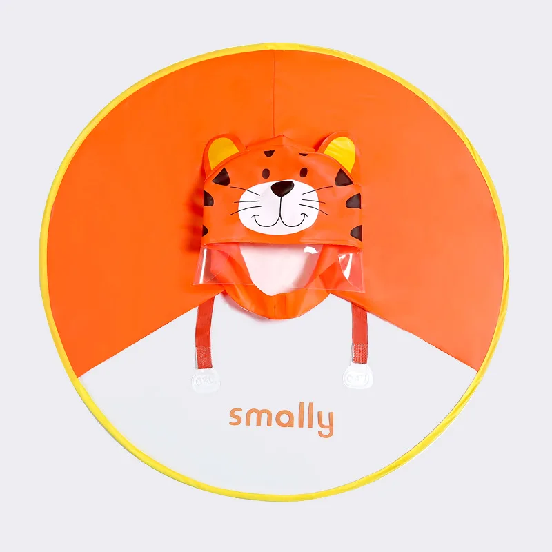 

Creative Kids Rain Cover Cute Cartoon Duck UFO Children's Raincoat Boys And Girls Umbrella Hat Windproof Poncho Rain Gear Hot