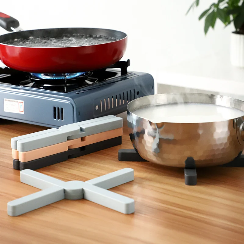 Силиконовые крестообразные салфетки складные Нескользящие термостойкие