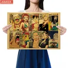 AIMEER One Piece персонажи коллекция профиля Y стиль крафт-бумага ретро постер Бар Кафе дома аниме декор живопись 50,5*35 см