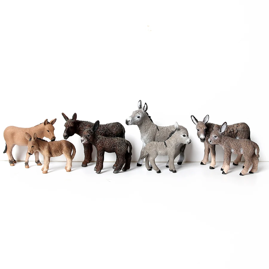 Реалистичная ручная роспись Wildebeest Ослик верблюд Moose Wild Life фигурка животного