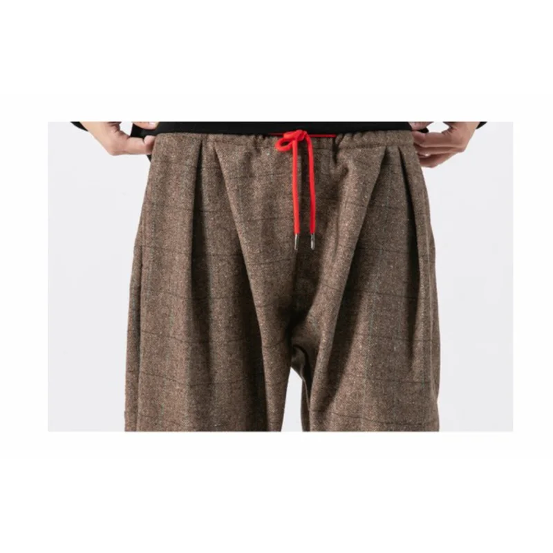 2019 зимние толстые теплые шерстяные уличные хип-хоп мужские штаны повседневные