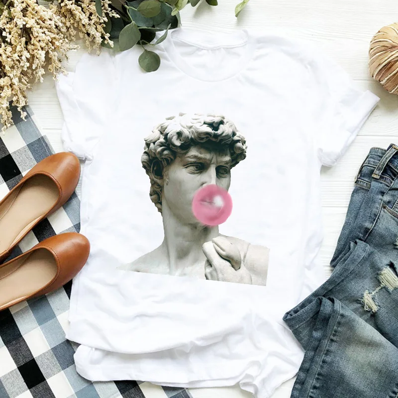 Женская Винтажная футболка в стиле 90 х с принтом|Футболки| |