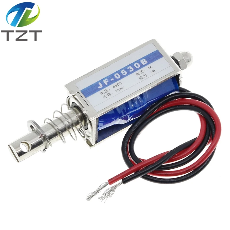 TZT JF-0530B DC 6V 12V 24V Push &amp Pull Тип открытая рама Электромагнит keepping сила 5N Путешествия 10