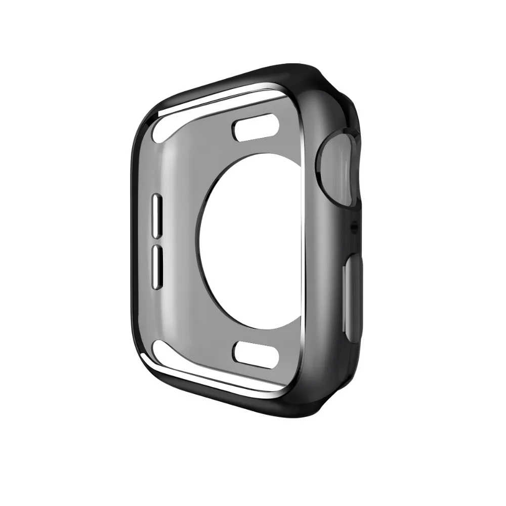 Мягкий ТПУ чехол с защитой от царапин гибкий защитный бампер для Apple Watch 42 мм 38 40 44