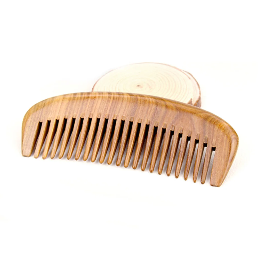 

Green Sandalwood Comb Anti-static Wooden Hair Comb Detangling Natural Green Sandalwood Comb Hair Care Hair Wooden Brush