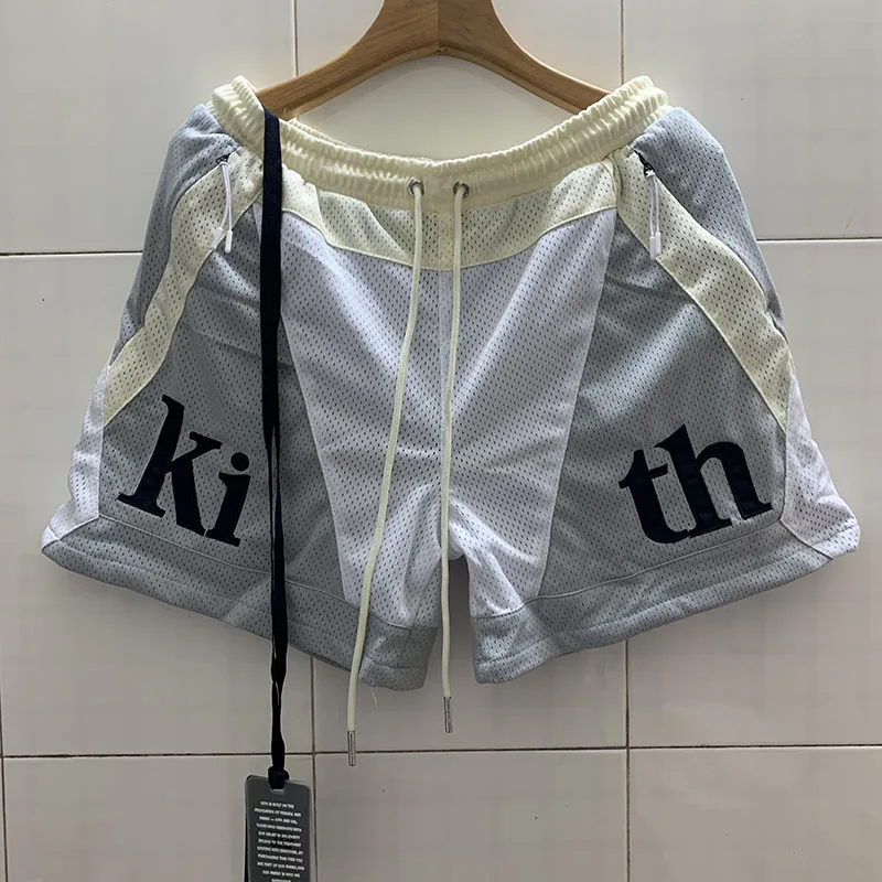 Шорты KITH с кулиской для мужчин и женщин сетчатые Короткие штаны в стиле пэчворк