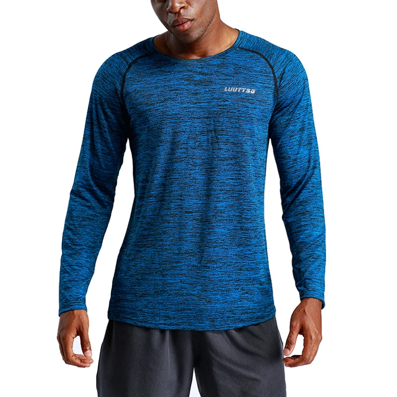 Gym T Shirt Mens Sport Quick Dry Fitness Running Men Sportswear Bastetball Athletic Soccer Clothing Tops Long Sleeves | Спорт и