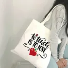 Сумка-тоут для учителей, повседневный холщовый саквояж в стиле Харадзюку с надписью Is To Love, летняя сумка на плечо в стиле ольччан, сумки для учителей