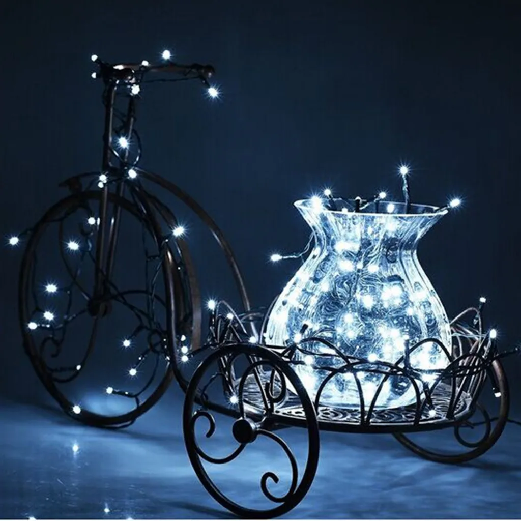 10 м 100 светодиодный светильник на солнечных батареях Рождественский венок