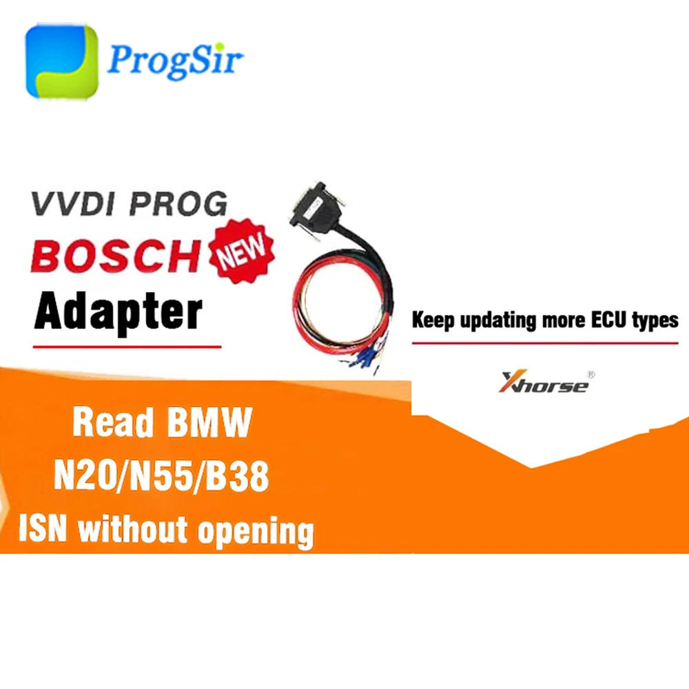Xhorse VVDI Prog новейший адаптер для Bosch ECU чтения BMW N20 N55 B38 без открытия крышки