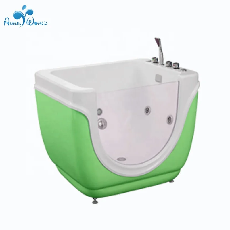 

Children Acrylic Indoor Freestanding Side Glass Bathtub For Standing Glass Baby Spa Bathtub