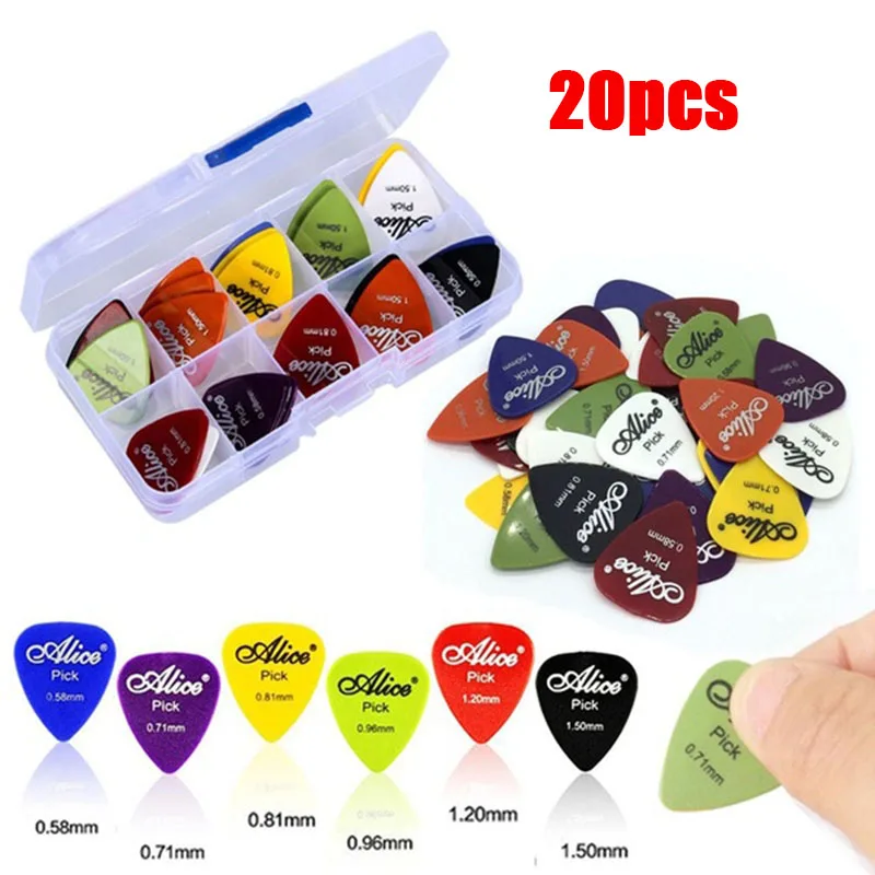 20 шт. электрическая гитара выбор акустической музыки s Plectrum 0 58/0 71/0 81/0 96/1 20/1 50 мм